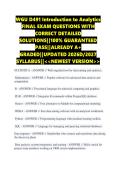 WGU D491 Introduction to Analytics FINAL EXAM QUESTIONS WITH CORRECT DETAILED SOLUTIONS&vert;&vert;100&percnt; GUARANTEED PASS&vert;&vert;ALREADY A&plus; GRADED&vert;&vert;UPDATED 2026D&sol;2027 SYLLABUS&vert;&vert;<<NEWEST VERSION>>