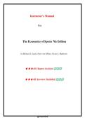 Solutions Manual -  The Economics of Sports 7th Edition Michael Leeds&comma; Peter von Allmen&comma; Victor Matheson &vert; All Chapters &vert; Latest 2026&period;