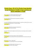 Washington CNA&sol;HCA Practice Exam &vert; Verified Questions & Correct Detailed Answers &vert; 2025&sol;2026 A&plus; Grade