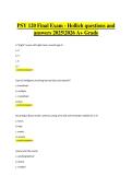 PSY 120 Final Exam &ndash; Hollich &vert; Verified Practice Questions & Correct Detailed Answers &vert; 2025&sol;2026 A&plus; Grade