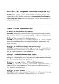 WGU D426 - Data Management Foundations&colon; Study Guide 