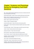 Chapter 7 Anatomy and Physiology Review for Emergency Care Exam Questions 