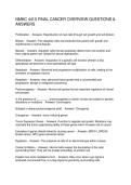 NMNC 4410 FINAL CANCER OVERVIEW QUESTIONS & ANSWERS