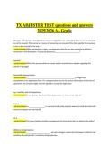Texas Adjuster License Exam &vert; Verified Practice Questions & Correct Detailed Answers &vert; 2025&sol;2026 A&plus; Grade