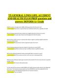 Texas General Lines Life&comma; Accident & Health Exam Prep &vert; Verified Practice Questions & Correct Detailed Answers &vert; 2025&sol;2026 A&plus; Grade
