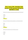 WGU C838 &ndash; Managing Cloud Security &lpar;CCSP&rpar; &vert; Verified Practice Questions & Correct Detailed Answers &vert; 2025&sol;2026 A&plus; Grade