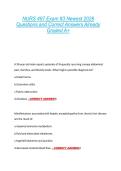 NURS 497 Exam &num;3 Newest 2026  Questions and Correct Answers Already  Graded A&plus; 