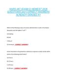 NURS 497 &lpar;EXAM 2&rpar; NEWEST 2026  QUESTIONS and CORRECT ANSWERS  ALREADY GRADED A&plus; 