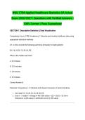 WGU C784 Applied Healthcare Statistics OA Actual Exam 2026&sol;2027 &vert; Questions with Verified Answers &vert; 100&percnt; Correct &vert; Pass Guaranteed