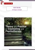 Theory and Practice of Counseling and Psychotherapy &lpar;11th Edition&rpar; &ndash; Verified Test Bank by Gerald Corey &lpar;All Chapters Included&rpar;