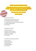 JERSEY COLLEGE NUTRITION FINALS   Comprehensive Resource To Help You Ace 2026-2027  Includes Frequently Tested Questions With ELABORATED  100&percnt; Correct COMPLETE SOLUTIONS  Guaranteed Pass First Attempt&excl;&excl;   Current Update&excl;&excl; 