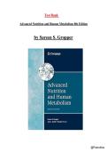 Test Bank -  Advanced Nutrition and Human Metabolism 8th Edition Gropper &vert; All Chapters 1-14&period;