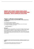 NREMT EMT STUDY GUIDE EXAM &lpar;2026&rpar; WITH 89 MULTIPLE-CHOICE QUESTIONS AND ANSWERS &vert; WITH COMPLETE SOLUTION 