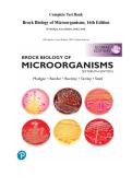 Complete Test Bank Brock Biology of Microorganisms&comma; 16th Edition By Madigan&comma; Aiyer&comma; Buckley&comma; Sattley&comma; Stahl&period; &lpar;All Chapters&comma; Latest Edition&comma; 100&percnt; Verified Answers&rpar;