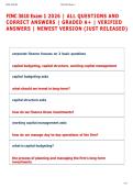 FINC 3610 Exam 1 2026 &vert; ALL QUESTIONS AND  CORRECT ANSWERS &vert; GRADED A&plus; &vert; VERIFIED  ANSWERS &vert; NEWEST VERSION &lpar;JUST RELEASED&rpar; 