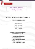 Basic Business Statistics &lpar;15th Edition&rpar; &ndash; Verified Solutions Manual by Mark L&period; Berenson &lpar;All Chapters Included&rpar;
