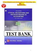 TEST BANK For Mintz&comma; Ethical Obligations & Decision-Making in Accounting Text & Cases 6th Edition&comma; Verified Chapters 1 - 8&comma; Complete Newest Version