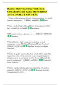 HAZMAT OPS&period; EXAM ACTUAL  QUESTIONS AND CORRECT ANSWERS - 