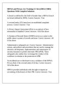 HIPAA and Privacy Act Training &lpar;1&period;5 hrs&rpar; &lpar;DHA-US001&rpar; Questions With Complete Solutions
