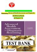 TEST BANK For Advanced Health Assessment and Diagnostic Reasoning&comma; 4th Edition by Rhoads&comma; All 18 Chapters Covered&comma; Verified Latest Edition