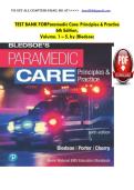 TEST BANK FOR Paramedic Care&colon; Principles & Practice 6th Edition&comma; Volume&period; 1 &ndash; 5&comma; by &lpar;Bledsoe&rpar;