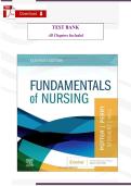 Fundamentals of Nursing &lpar;11th Edition&rpar; &ndash; Verified Test Bank by Patricia A&period; Potter & Anne Griffin Perry &lpar;All Chapters Included&rpar;