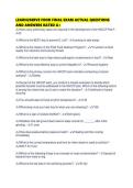 LEARN2SERVE FOOD FINAL EXAM ACTUAL QUESTIONS AND ANSWERS RATED A&plus;