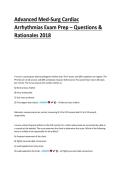 Advanced Med-Surg Cardiac Arrhythmias Exam Prep 2018 &ndash; Questions & Rationales
