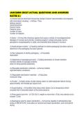 IAHCSMM CRCST ACTUAL QUESTIONS AND ANSWERS RATED A&plus;
