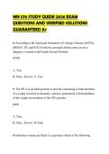 MN 576 STUDY GUIDE 2026 EXAM QUESTIONS AND VERIFIED SOLUTIONS GUARANTEED A&plus;