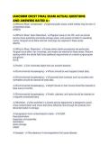 IAHCSMM CRCST FINAL EXAM ACTUAL QUESTIONS AND ANSWERS RATED A&plus;