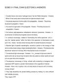 BCMB 311 FINAL EXAM QUESTIONS & ANSWERS