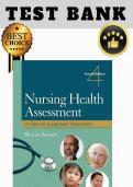 Test Bank for Nursing Health Assessment&colon; A Clinical Judgment Approach&comma; 4th Edition &lpar;Jensen&rpar; &vert; All Chapters &lpar;1&ndash;30&rpar;