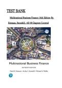 Multinational Business Finance 16th Edition Test Bank &vert; Eiteman Stonehill Moffett &vert; All Chapters