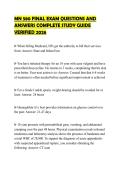 MN 580 FINAL EXAM QUESTIONS AND ANSWERS COMPLETE STUDY GUIDE VERIFIED 2026