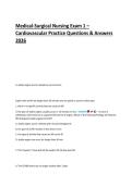 Medical-Surgical Nursing Exam 1 2026 &ndash; Cardiovascular Practice Questions & Answers