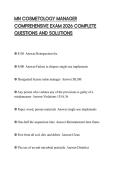MN COSMETOLOGY MANAGER COMPREHENSIVE EXAM 2026 COMPLETE QUESTIONS AND SOLUTIONS