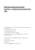 Med-Surg Cardiovascular Review Questions 2026 &ndash; Complete Nursing Study Guide