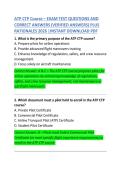 ATP CTP Course&colon; Test Questions & Correct Answers