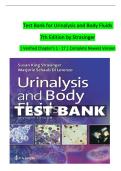Test Bank for Urinalysis and Body Fluids&comma; 7th Edition by Susan King Strasinger &vert; All Chapters