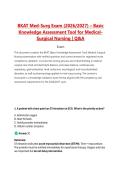 BKAT Med-Surg Exam &lpar;2026&sol;2027&rpar; &ndash; Basic Knowledge Assessment Tool for MedicalSurgical Nursing