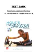 Hole&rsquo;s Human Anatomy and Physiology 16th Edition by Welsh & Craver &vert; All Chapters 1&ndash;24 &vert; Complete Test Bank