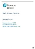 GCSE EDEXCEL MATHS JUNE 2025 PAPER 2 MARK SCHEME &lpar;1MA1&sol;2H&rpar;