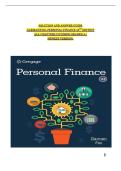 Garman&sol;Fox's Personal Finance&comma; 14th Edition Solution and Answer Guide&comma; 2025&sol;2026 Complete Chapters 1 - 17&comma; Verified Latest Version