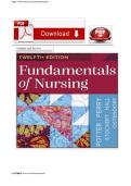 Test Bank for Fundamentals of Nursing&comma; 12th Edition by Patricia A&period; Potter & Anne Griffin Perry &vert; All Chapters