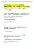 IST 305 Exam 1 Ch&period; 1-4 ACTUAL  QUESTIONS AND CORRECT ANSWERS