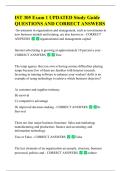 IST 305 Exam 1 UPDATED Study Guide  QUESTIONS AND CORRECT ANSWERS 