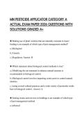 MN PESTICIDE APPLICATOR CATEGORY A ACTUAL EXAM PAPER 2026 QUESTIONS WITH SOLUTIONS GRADED A&plus;