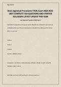 Basic Appraisal Procedures FINAL Exam A&B 2026-2027 COMPLETE 350 QUESTIONS AND VERIFIED SOLUTIONS LATEST UPDATE THIS YEAR