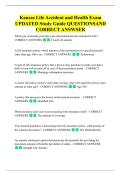 Kansas Life Accident and Health Exam  UPDATED Study Guide QUESTIONSAND  CORRECT ANSWSER 